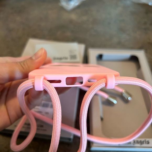 NWT IPhone 12Pro Palm Angels Teddy Bear with Tie Pink - Picture 5 of 10